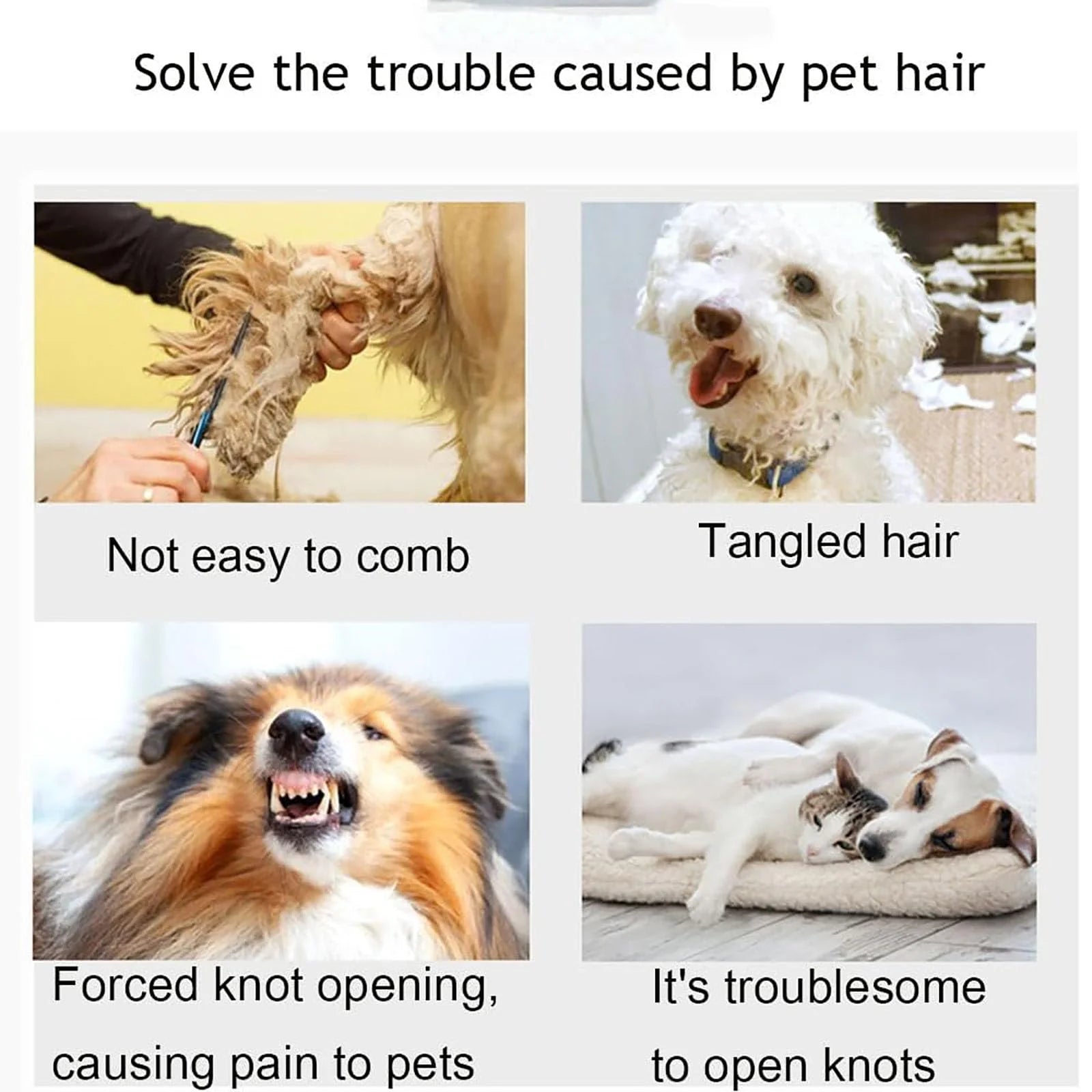 Knotting Comb, Knotting Comb for Cats, De Knotting Comb for Dog, Pet Knotting Comb, Pet Dog Shedding Brush Puppy Kitten Brush Hair Removal Tool Grooming Comb Loose Epilator