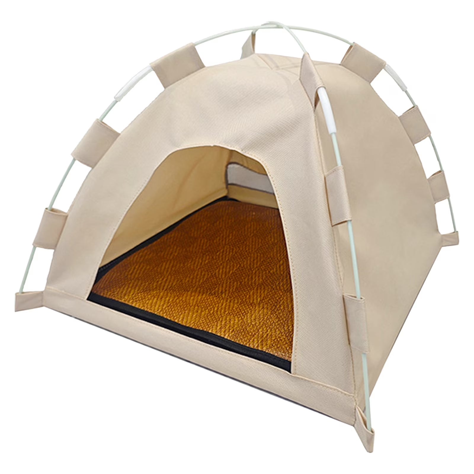 Foldable Portable Dog Tent - Indoor Outdoor Shelter with Removable Bed for Camping, Home, Small/Medium Dogs