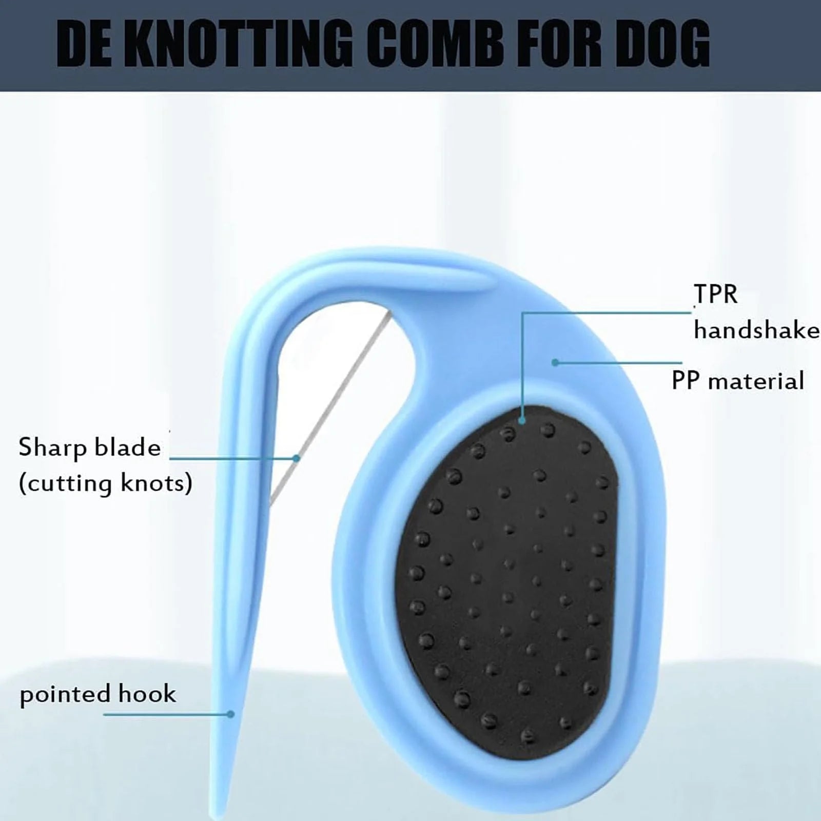 Knotting Comb, Knotting Comb for Cats, De Knotting Comb for Dog, Pet Knotting Comb, Pet Dog Shedding Brush Puppy Kitten Brush Hair Removal Tool Grooming Comb Loose Epilator