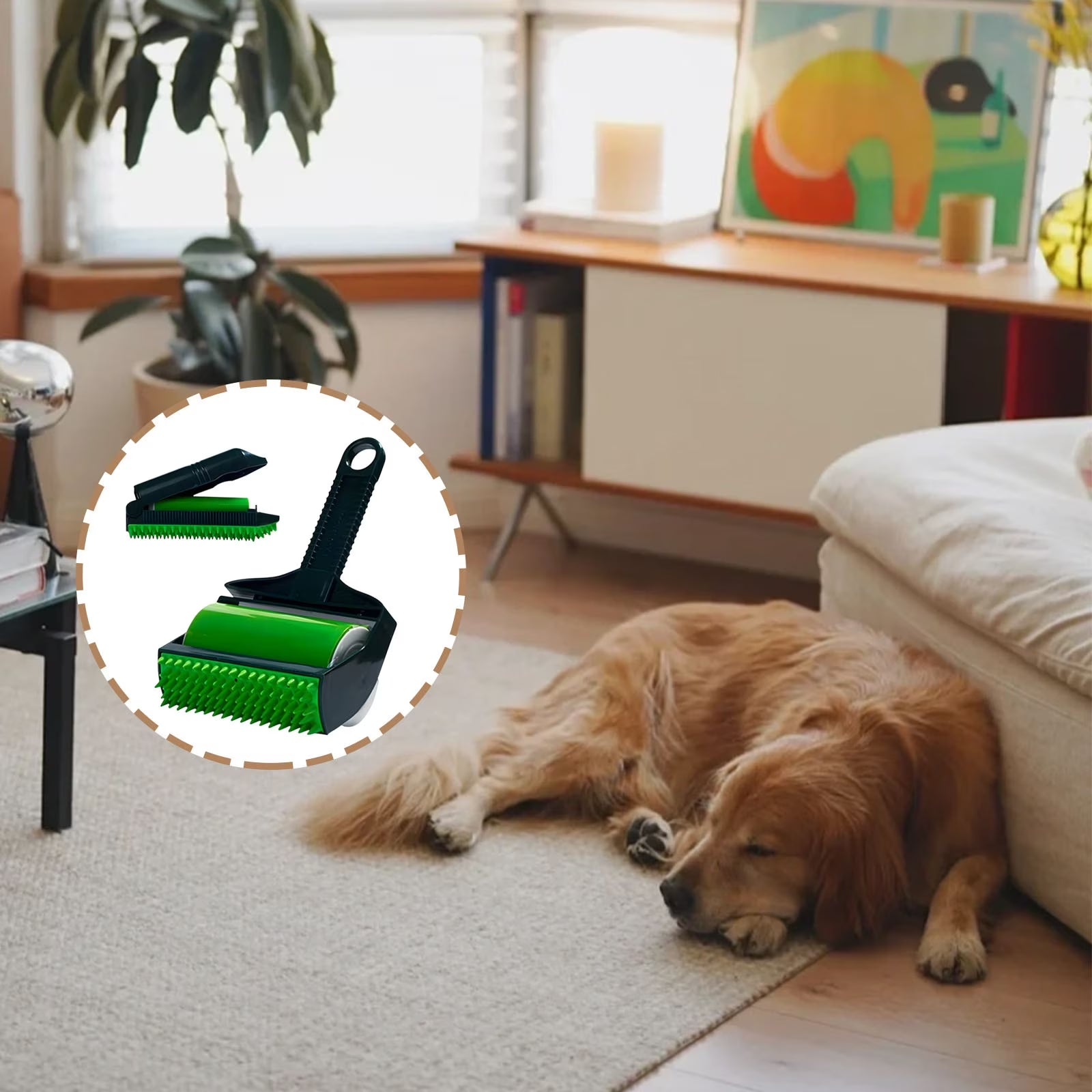 2PCS Handheld Set, Pet Hair Remover, Washable and Reusable Lint Roller for Pet Fur