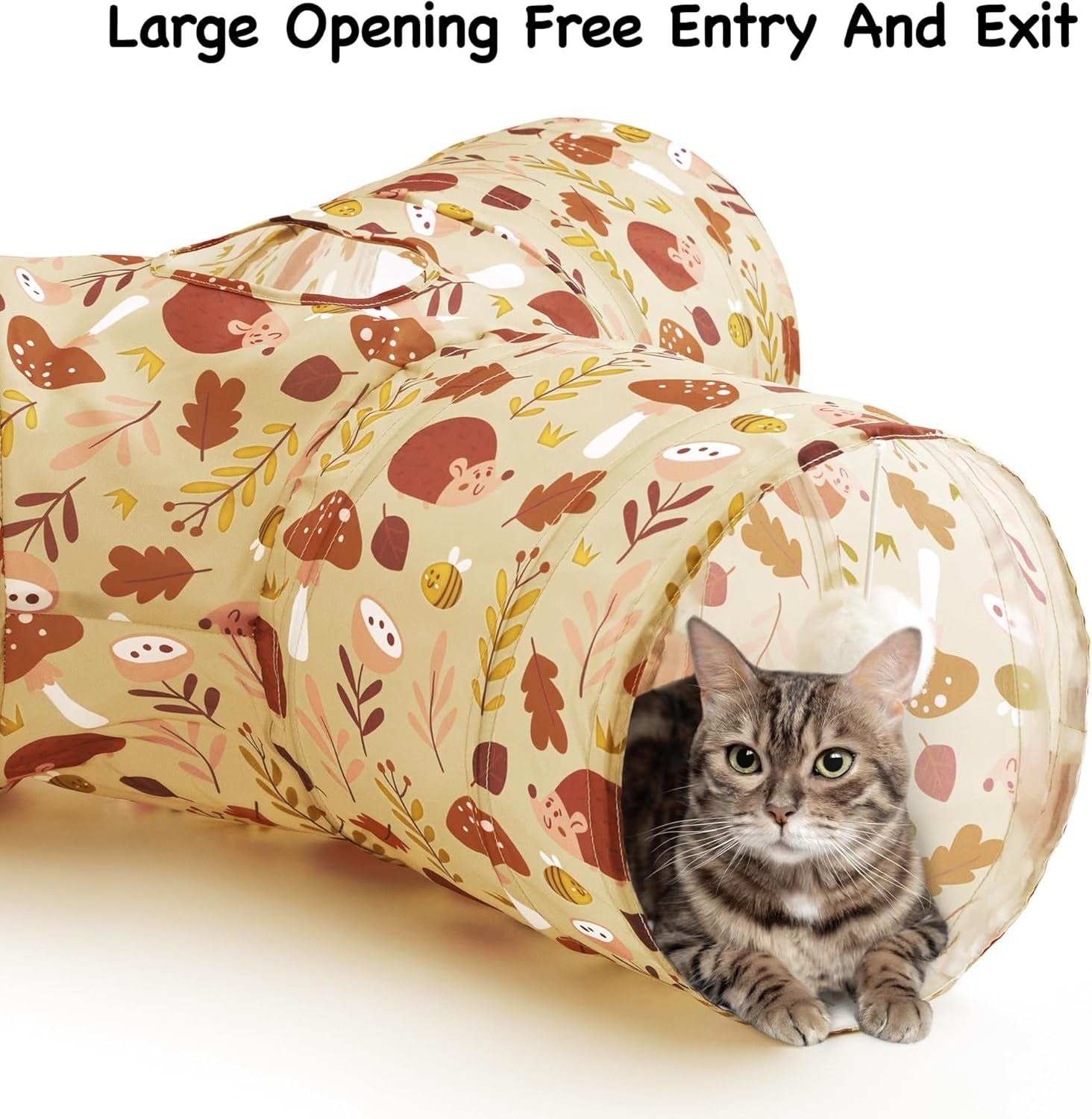 Pet Cat Tunnel Tube Cat Toys 3 Way Collapsible, Cat Tunnels for Indoor Cats，Kitt