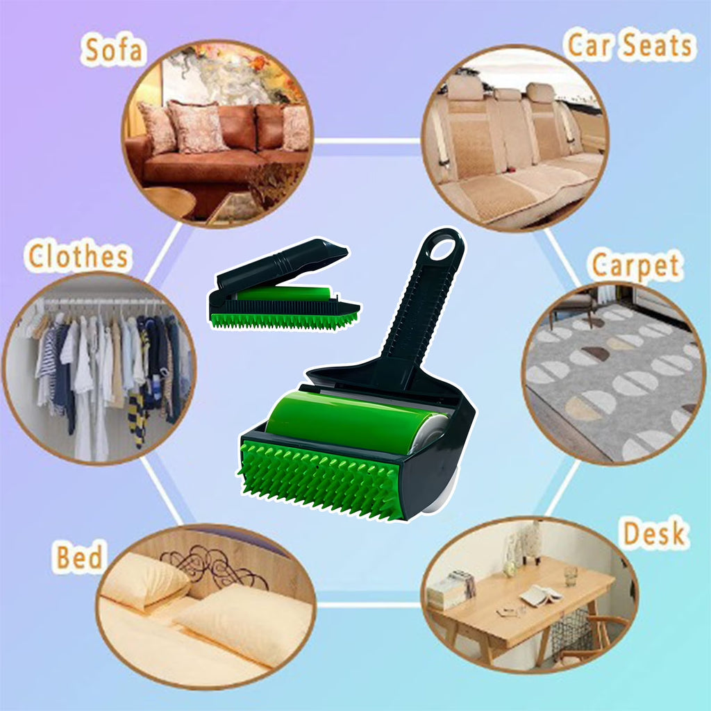 2PCS Handheld Set, Pet Hair Remover, Washable and Reusable Lint Roller for Pet Fur