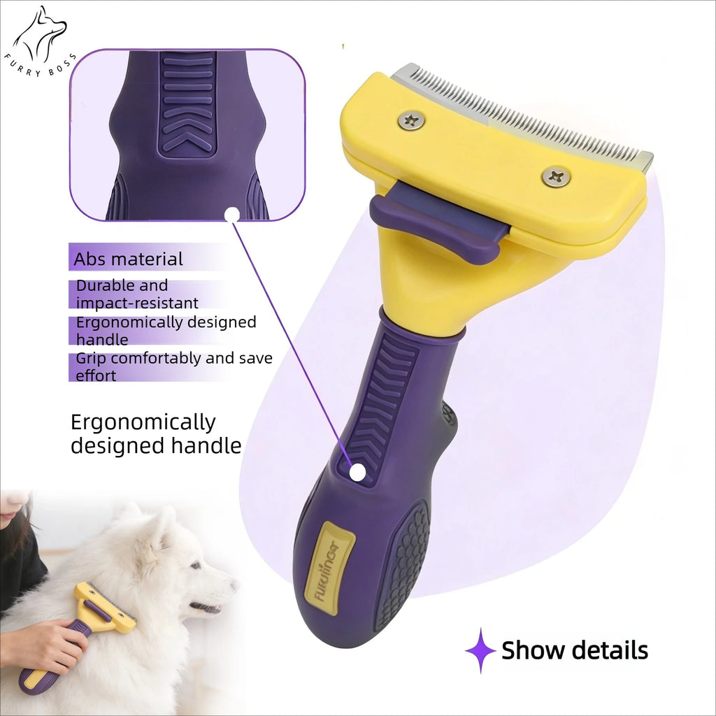Pet Brush, Pet Grooming Tool, Deshedding Comb, Teddy and Golden Retriever Hair Removal Brush, Pet Cleaning Supplies，Dog Brush